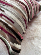 Cuscino Arredo in Ciniglia e Velluto – Made in Italy, Lavabile e "Double Face" Flots