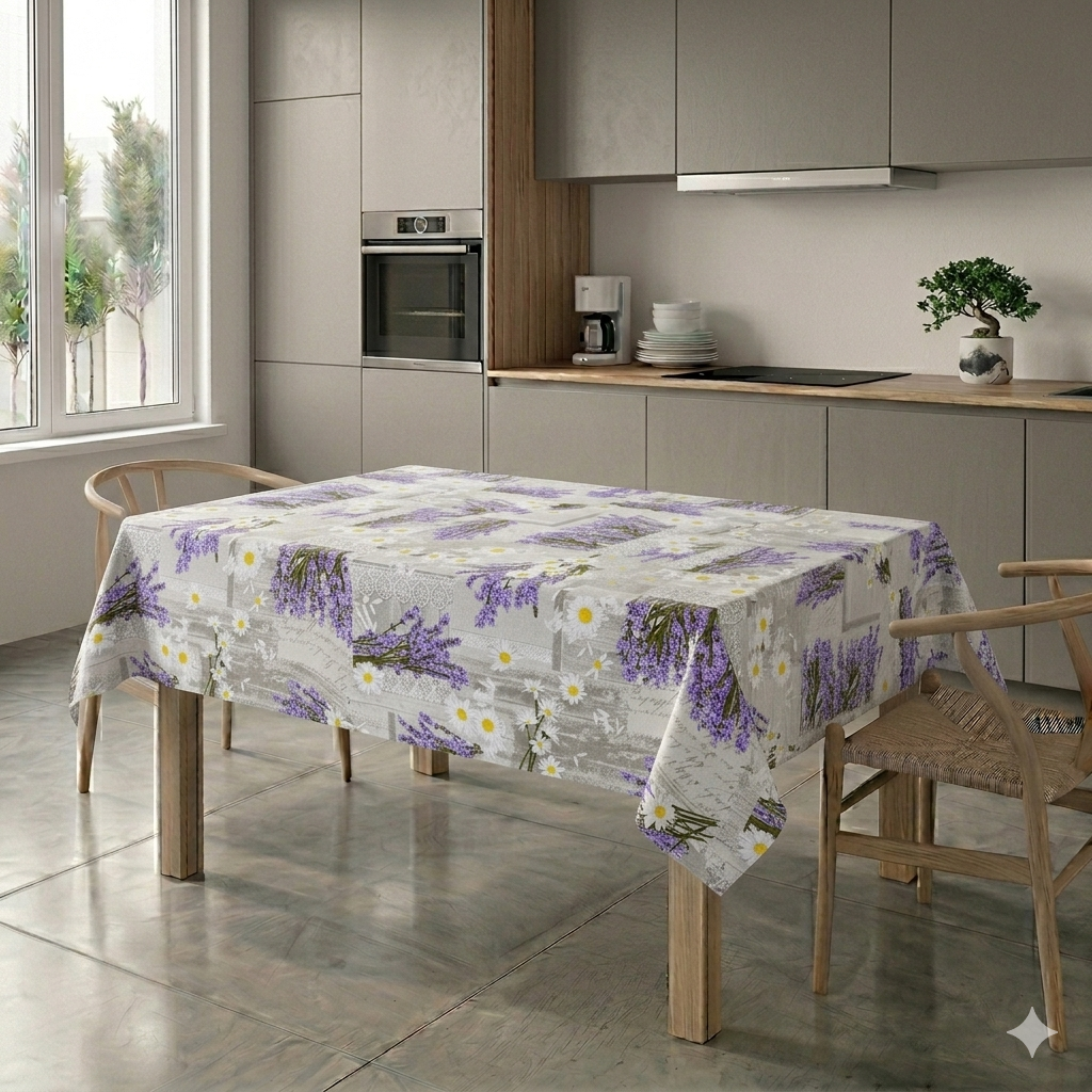 Tovaglia in Cotone Lavanda&Margherite