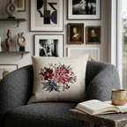 Jacquard Heart Boquet Decorative Cushion 