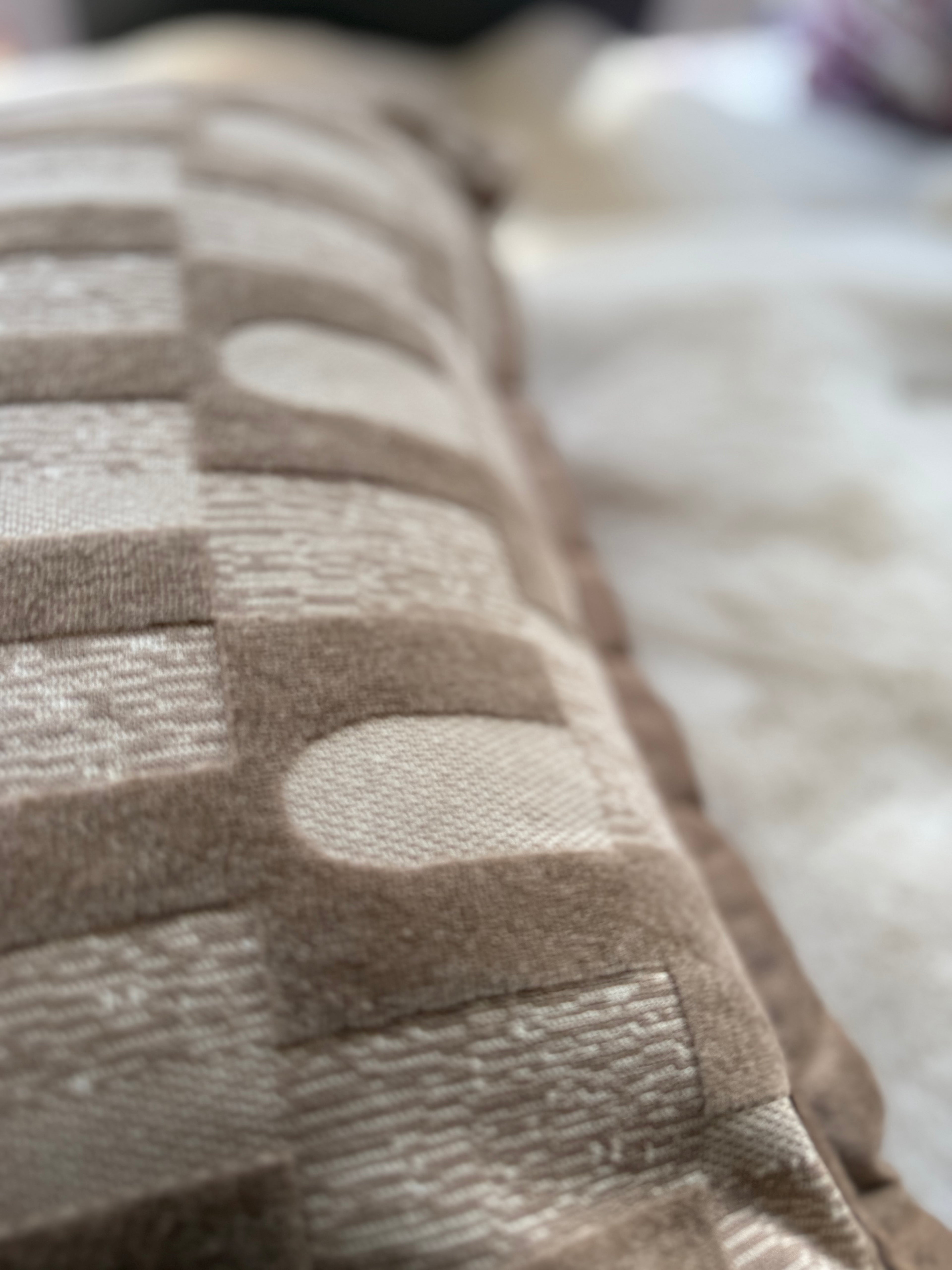 Cuscino Arredo in Ciniglia e Velluto – Made in Italy, Lavabile e "Double Face" Nut