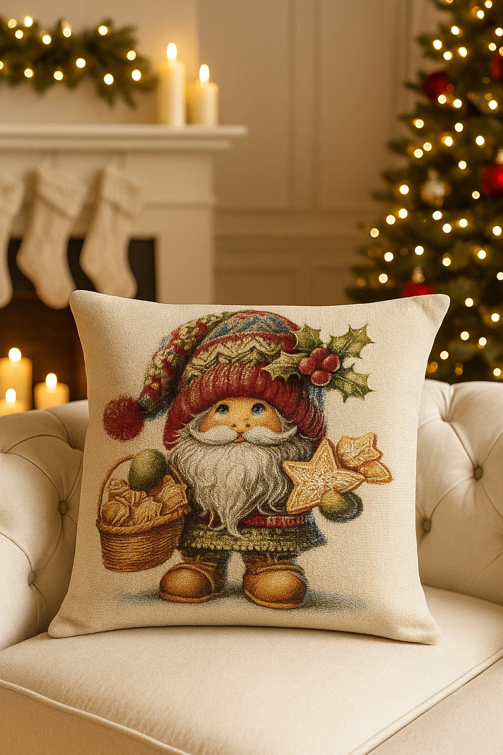 Cuscino di Natale Gnomo Star