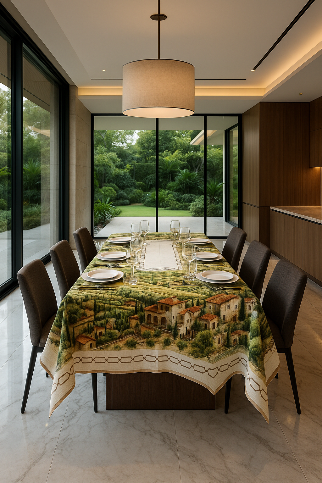 Tovaglia in Cotone Stampa Digitale Toscana