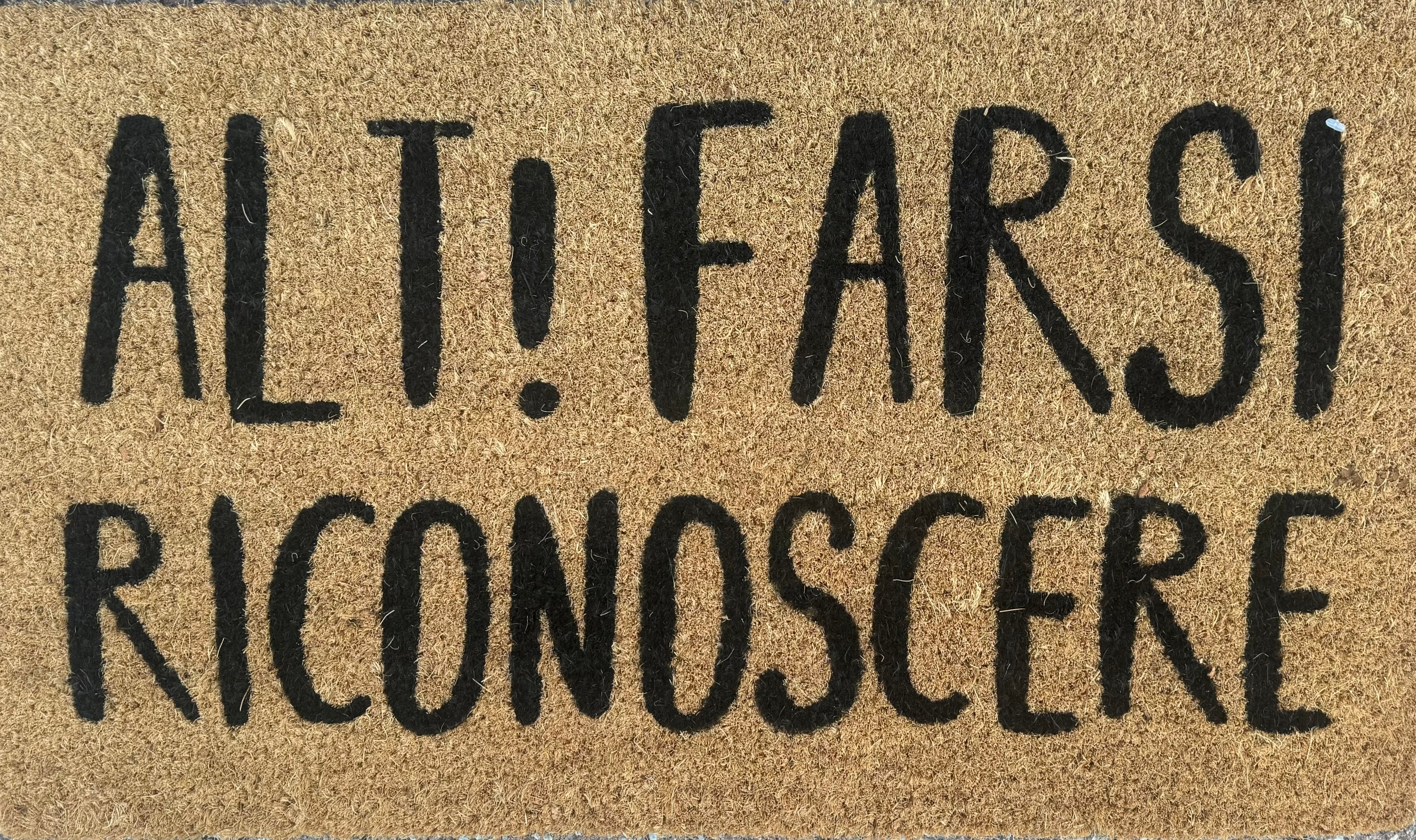 Zerbino in cocco "Alt Farsi Riconoscere"