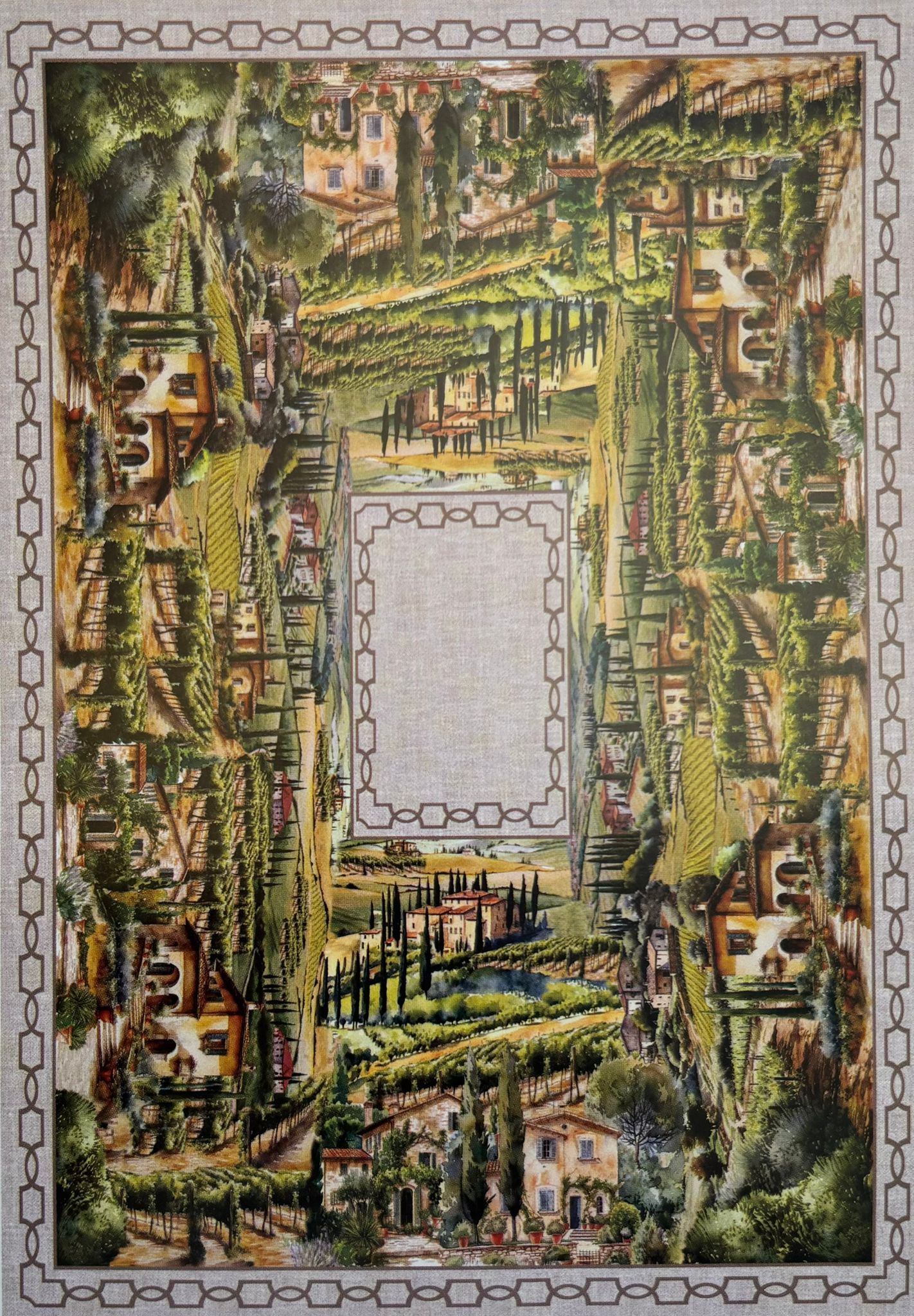 Tovaglia in Cotone Stampa Digitale Toscana