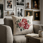 Dekokissen mit Jacquard-Herzmuster 