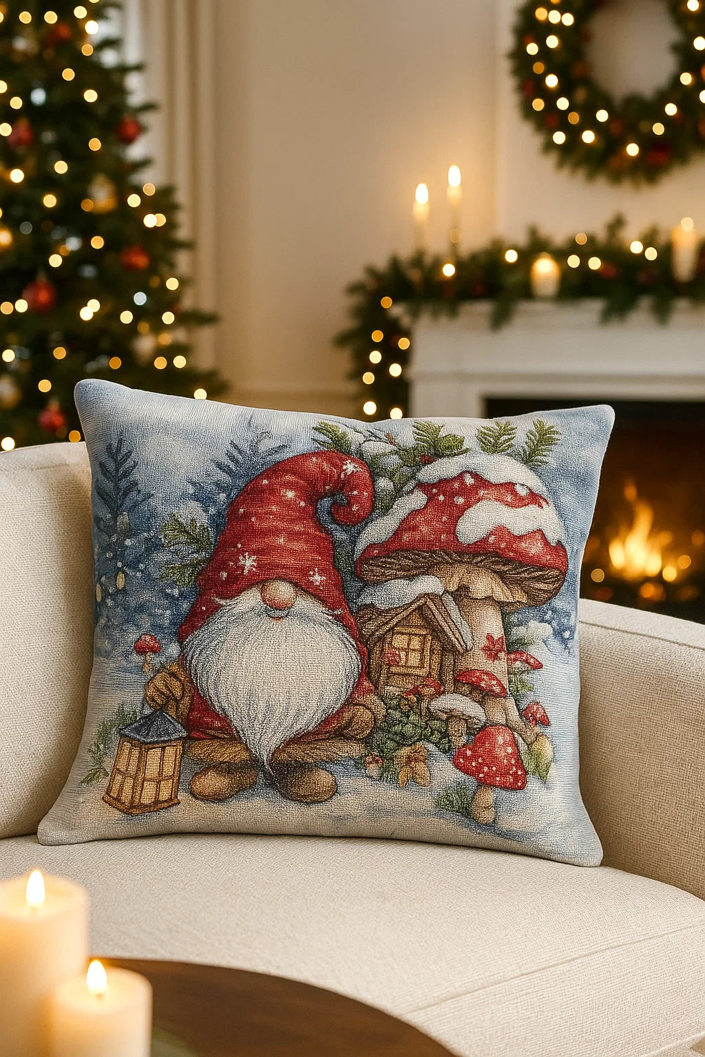 Cuscino di Natale Gnomo Mush