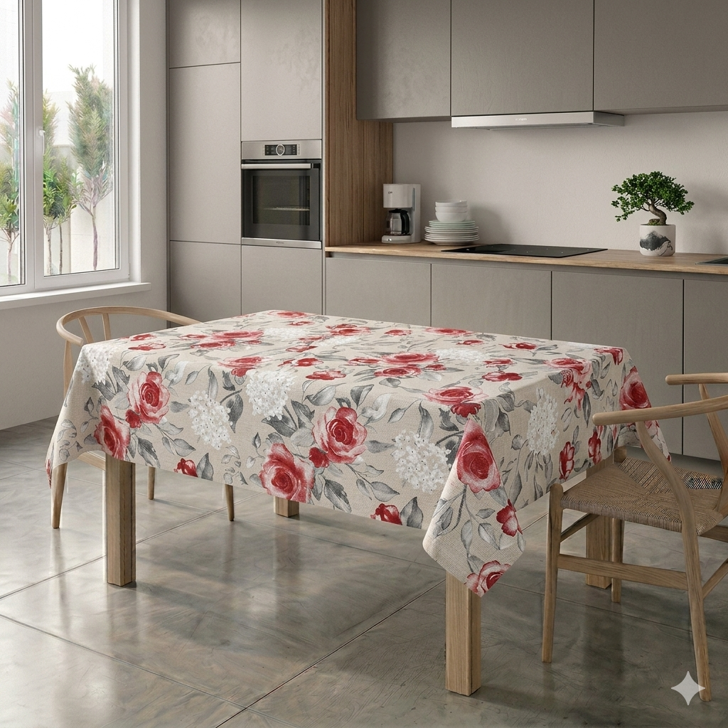 Tovaglia in Cotone Essenza di Rose