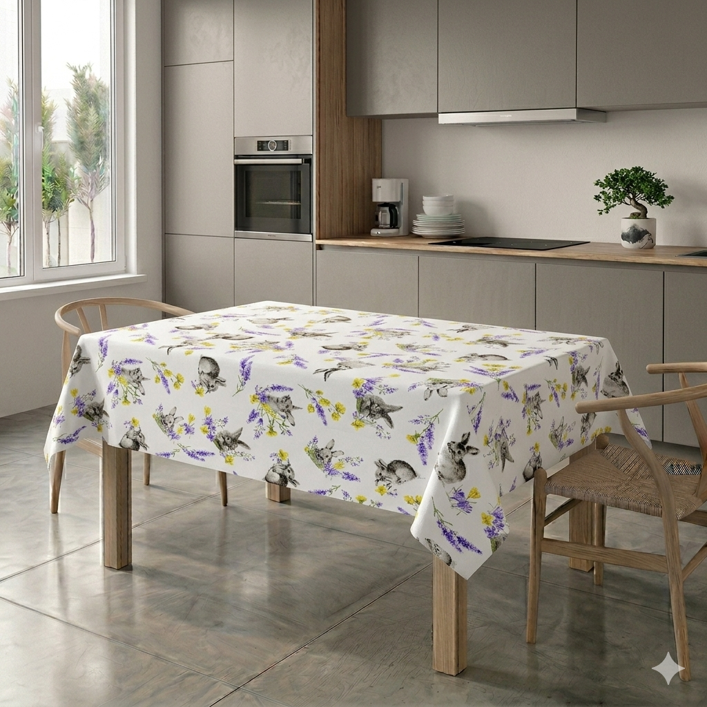 Tovaglia in Cotone Lavanda&Coniglio