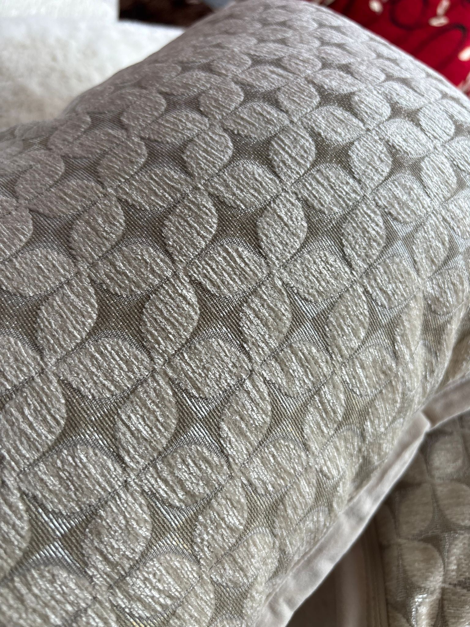 Cuscino Arredo in Ciniglia e Velluto – Made in Italy, Lavabile e "Double Face" Zalo