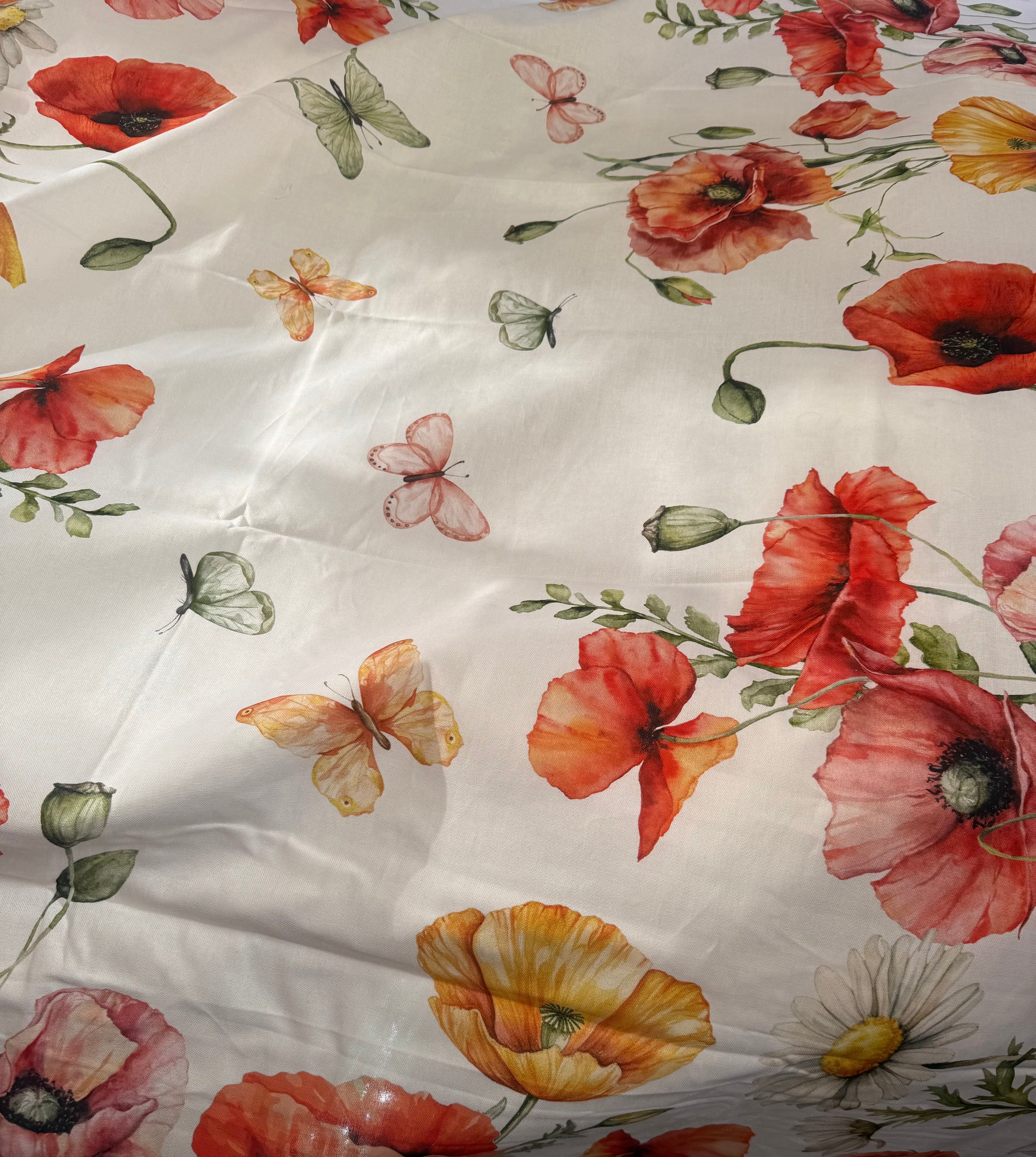 Tovaglia in Cotone Stampa Digitale Papaveri