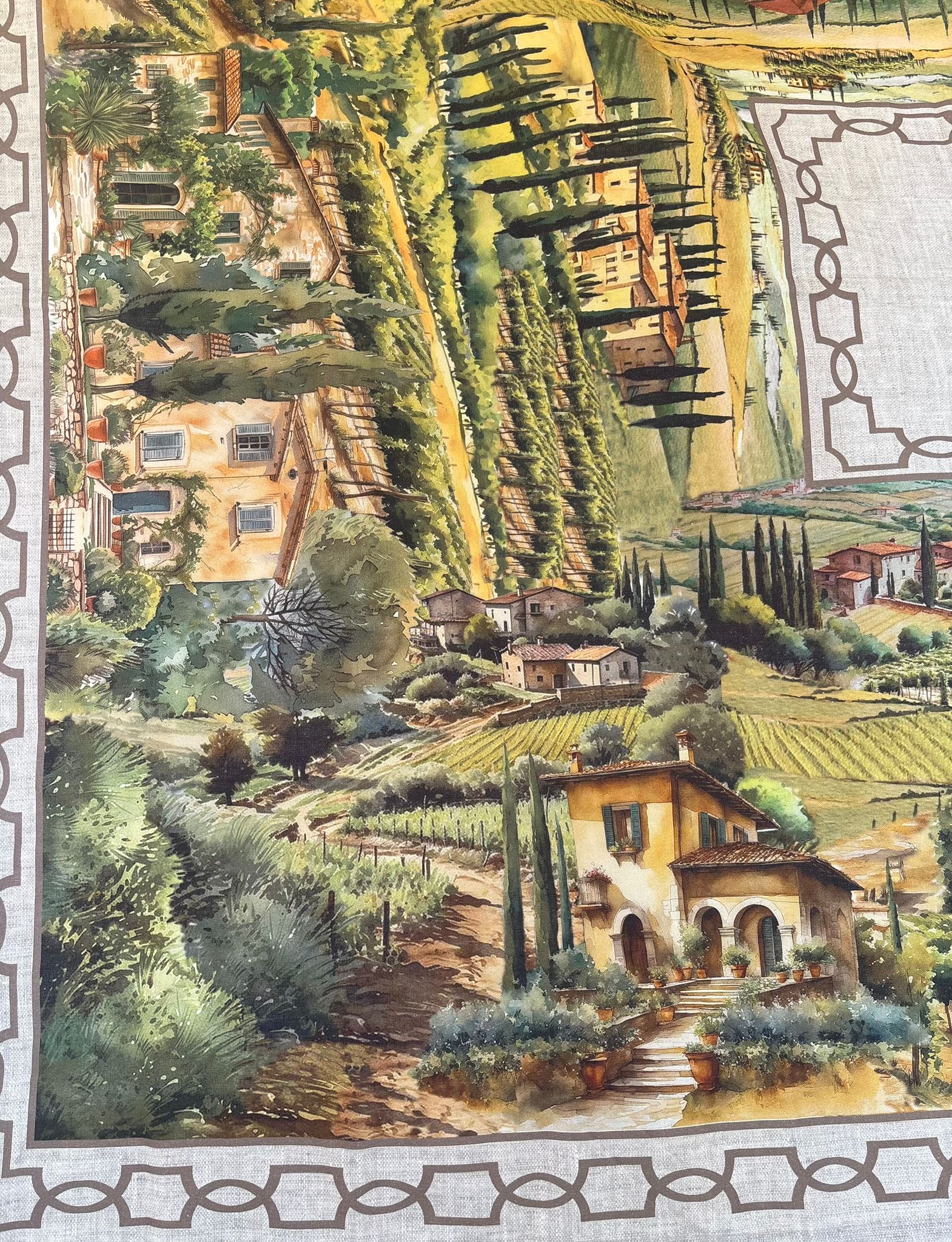 Tovaglia in Cotone Stampa Digitale Toscana