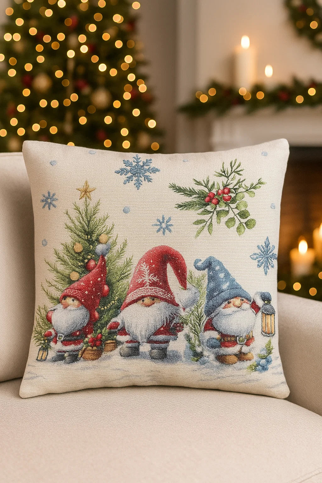 Cuscino di Natale Gnomi Bobby