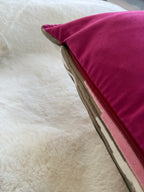 Cuscino Arredo in Ciniglia e Velluto – Made in Italy, Lavabile e "Double Face" Flots