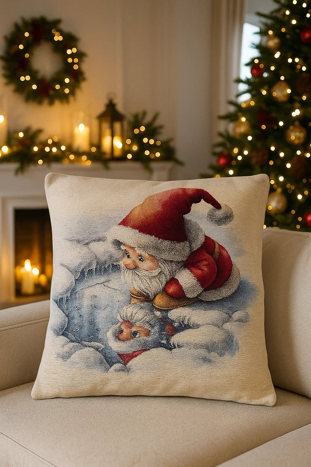 Cuscino di Natale Gnomo Glaced