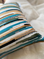 Cuscino Arredo in Ciniglia e Velluto – Made in Italy, Lavabile e "Double Face" Flots