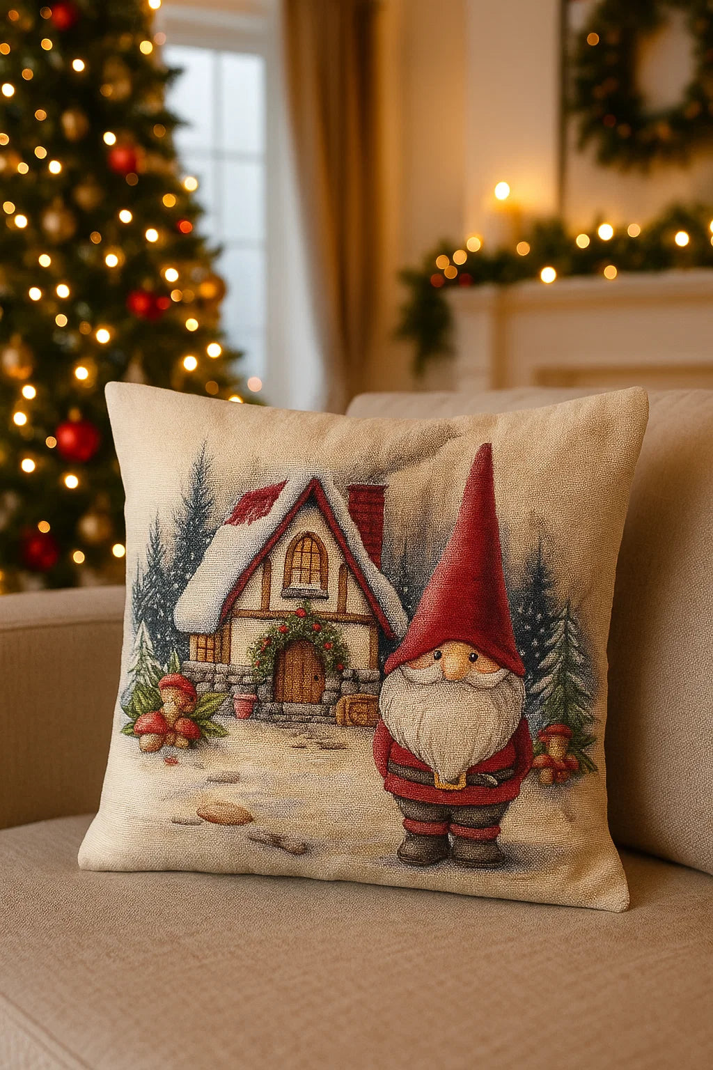 Cuscino di Natale Grande Gnomo