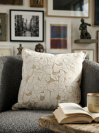 Cuscino Arredo in Ciniglia e Velluto – Made in Italy, Lavabile e "Double Face" Flower