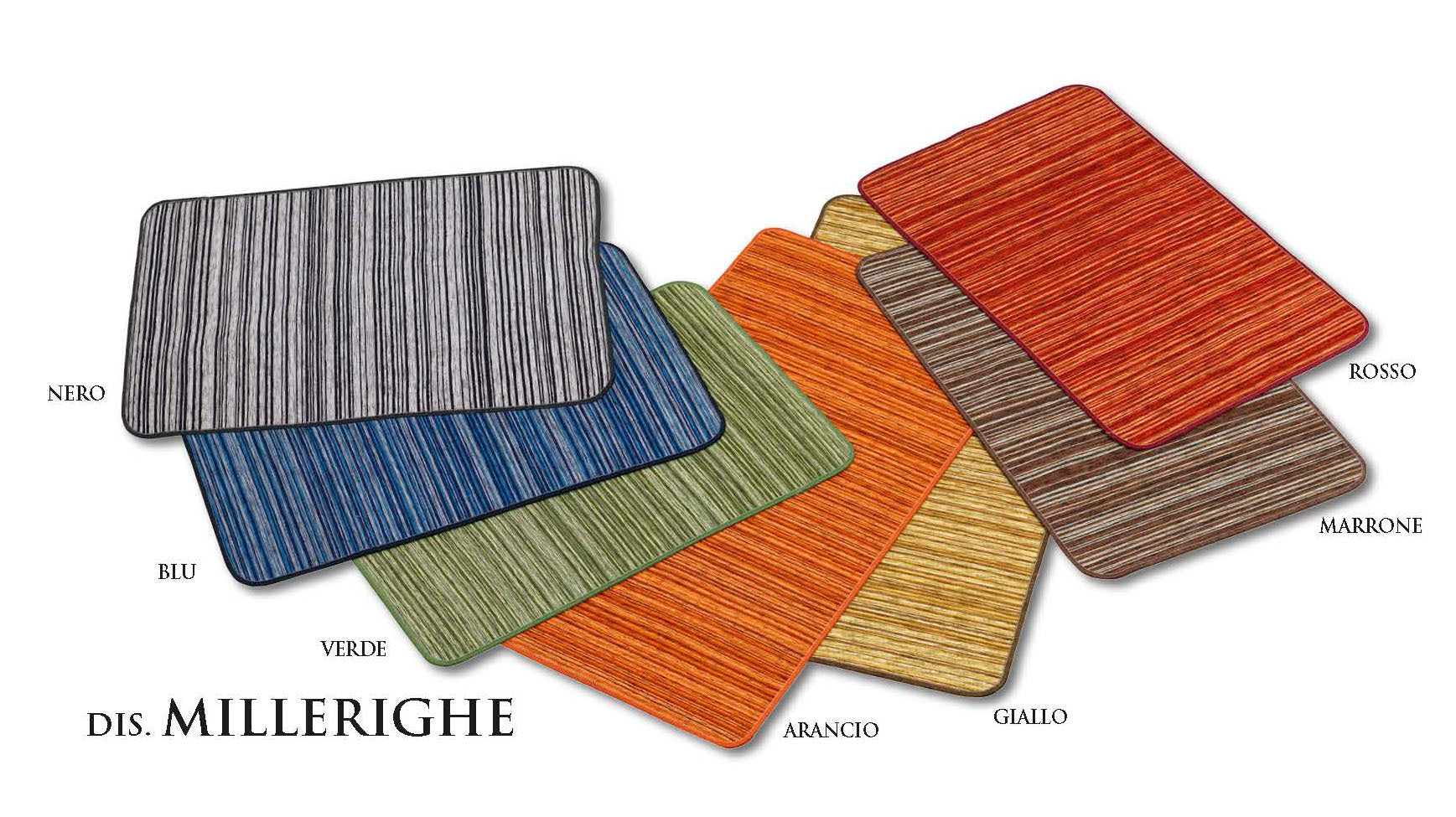 Passatoia Righe jacquard Gommato