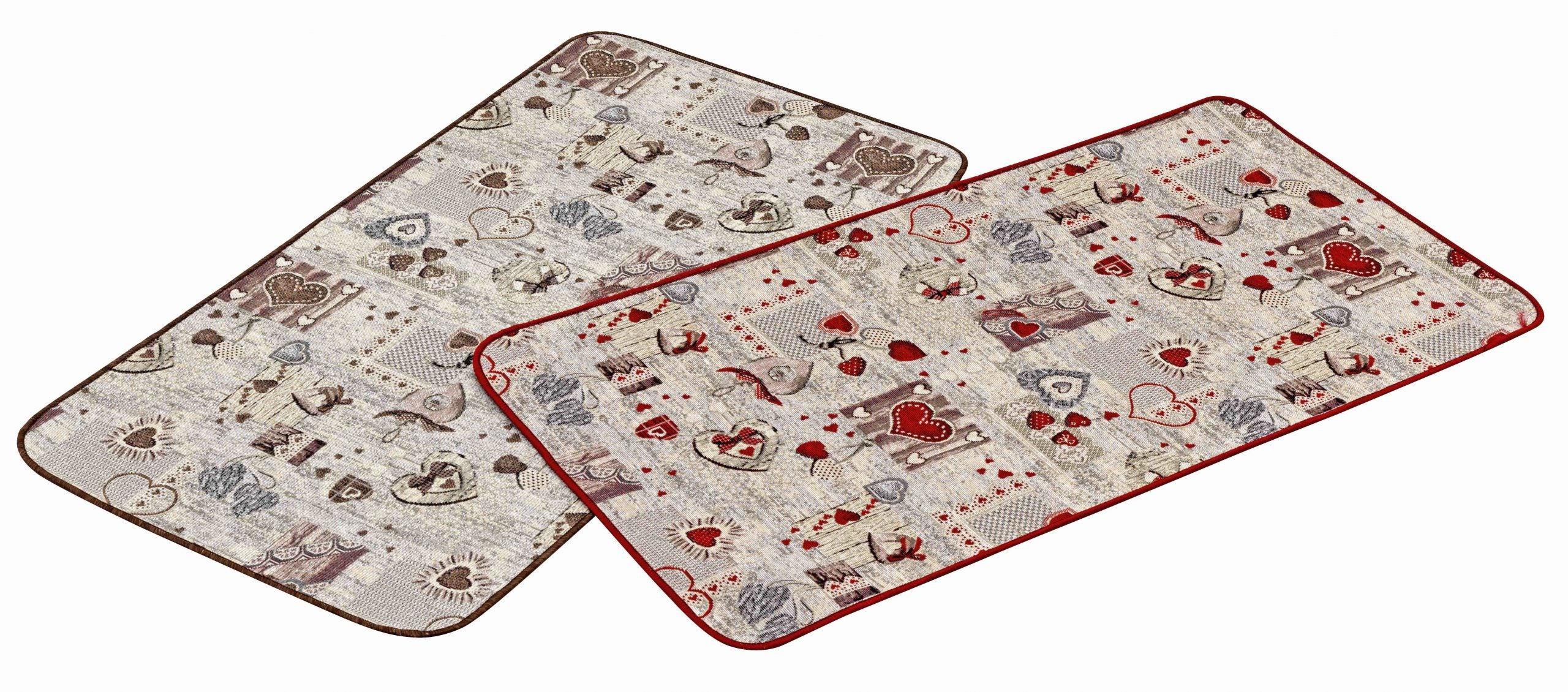 Passatoia Cuore jacquard Gommato