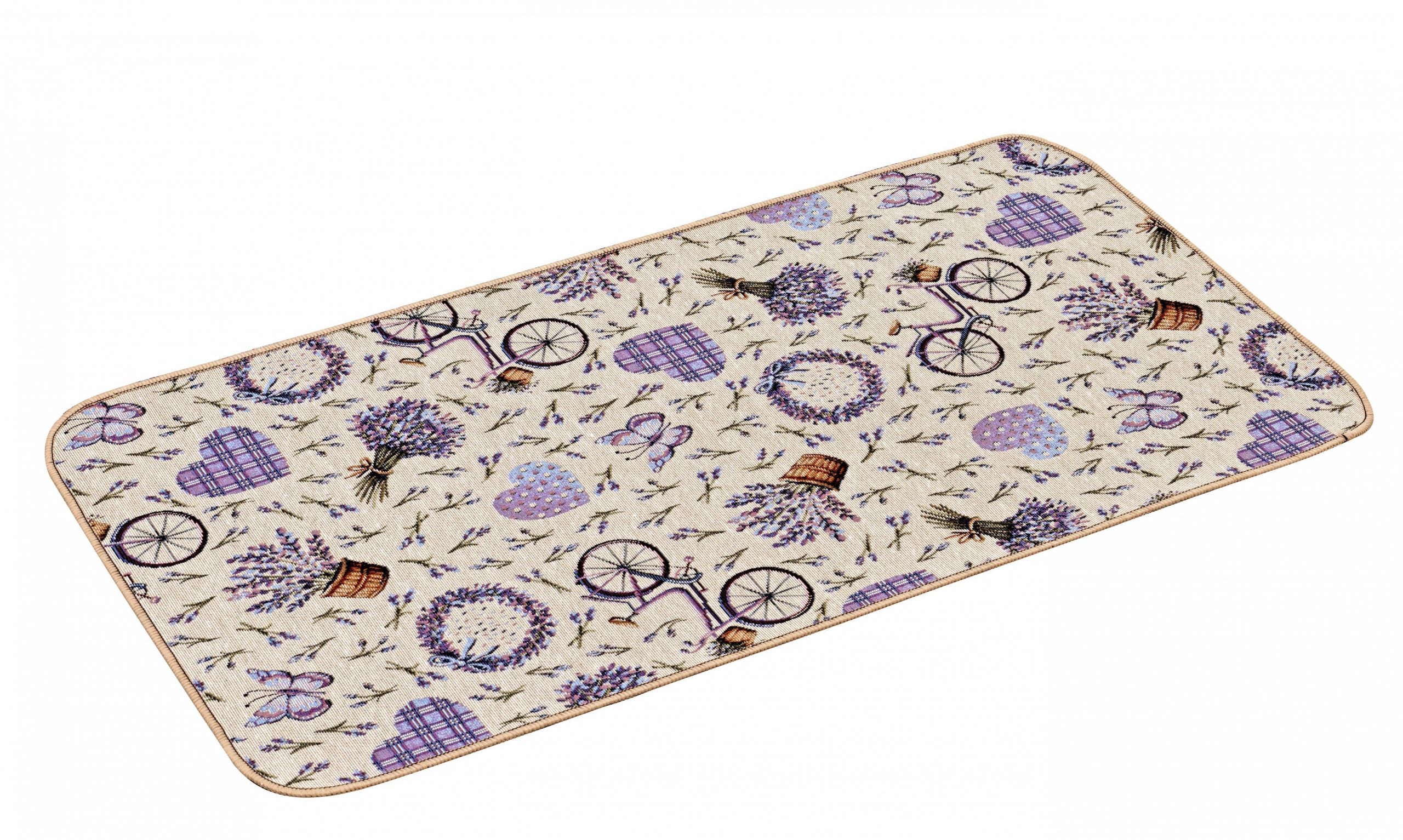 Passatoia Lavanda jacquard Gommato