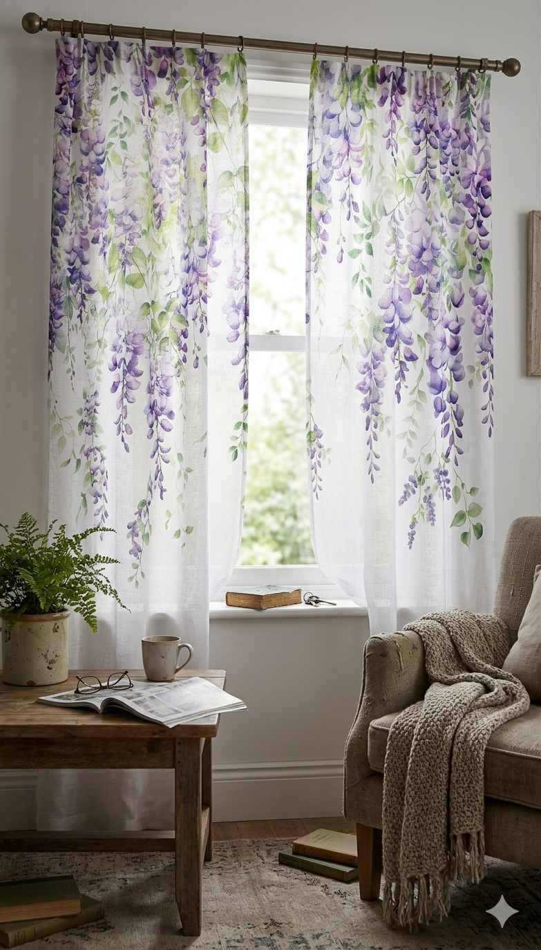 Tendine d'Arredo Modello Glicine