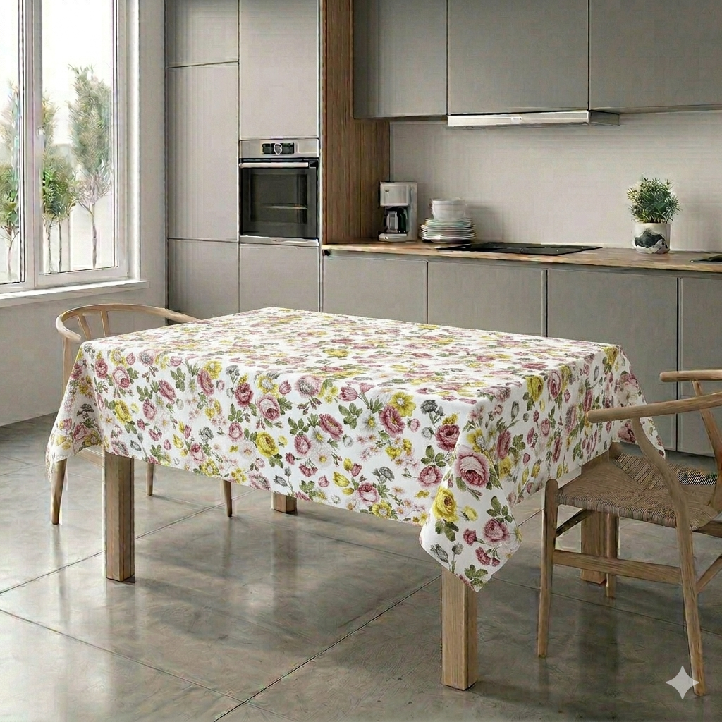 Tovaglia in Cotone Fiori Vintage
