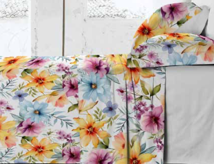 Completo Lenzuolo Copriletto in Cotone SPRING