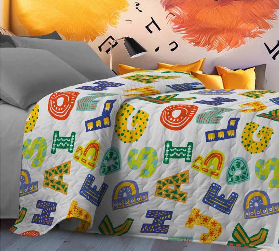 Copriletto/Quilt in Stampa Digitale ALFABY