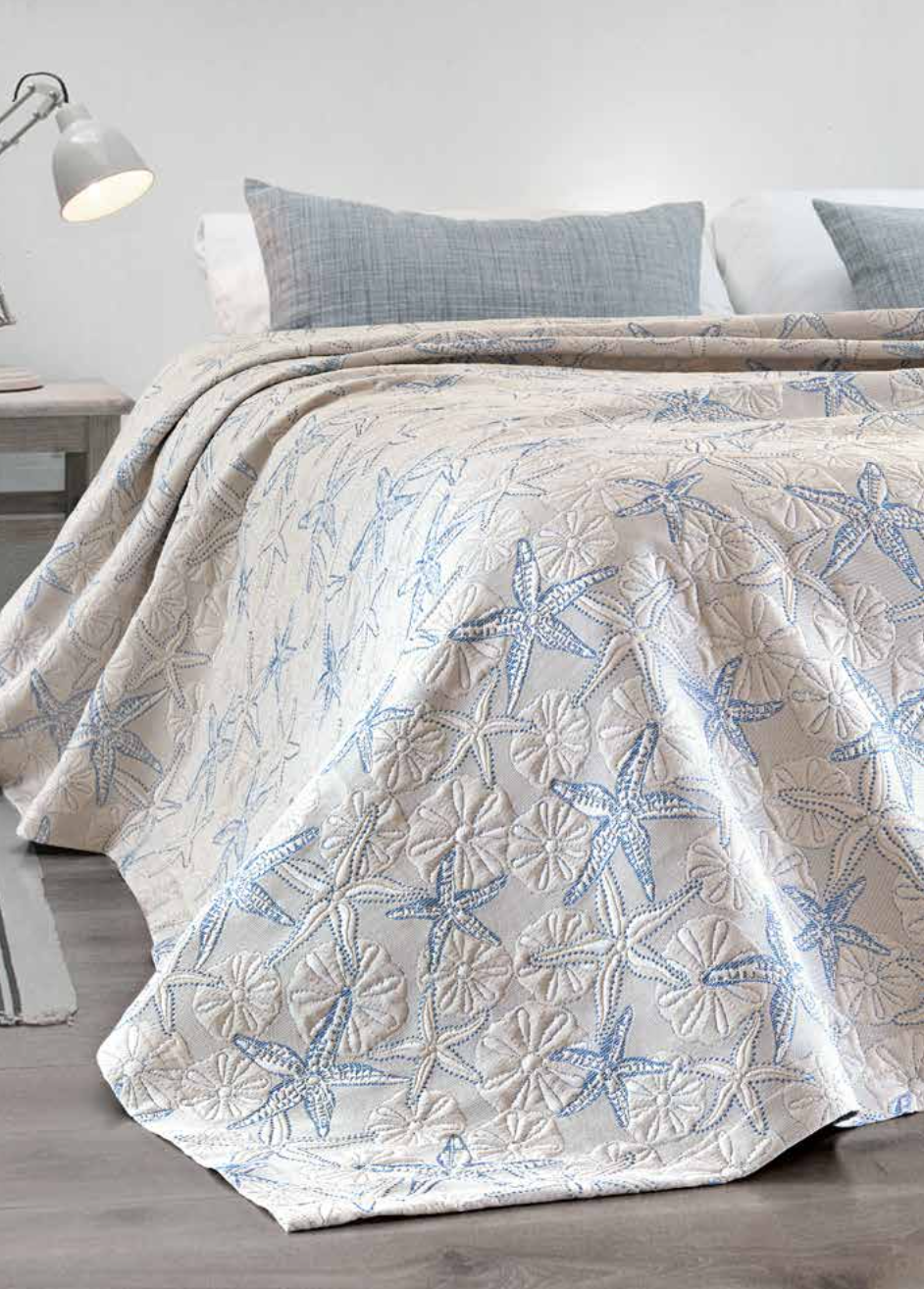 Copriletto in Jacquard Ocean
