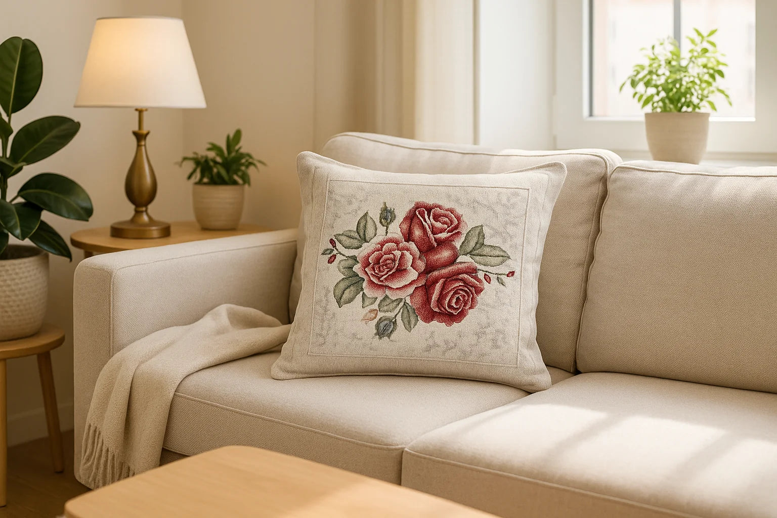 Cuscino d'arredo Cuore Boquet jacquards