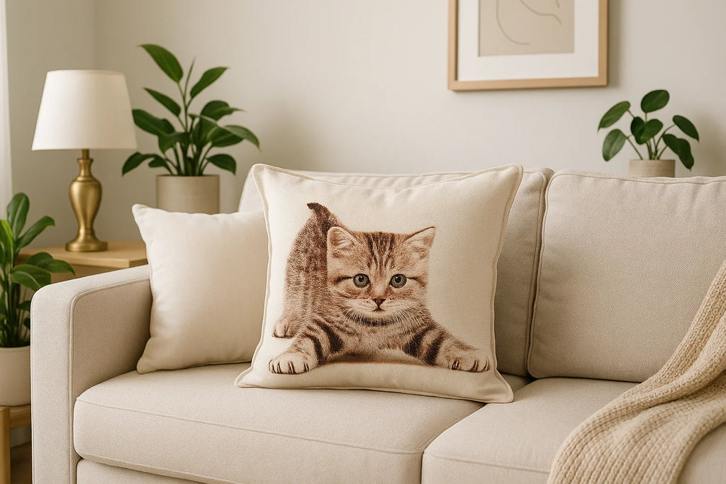 Cuscino d'arredo Gattino  jacquards