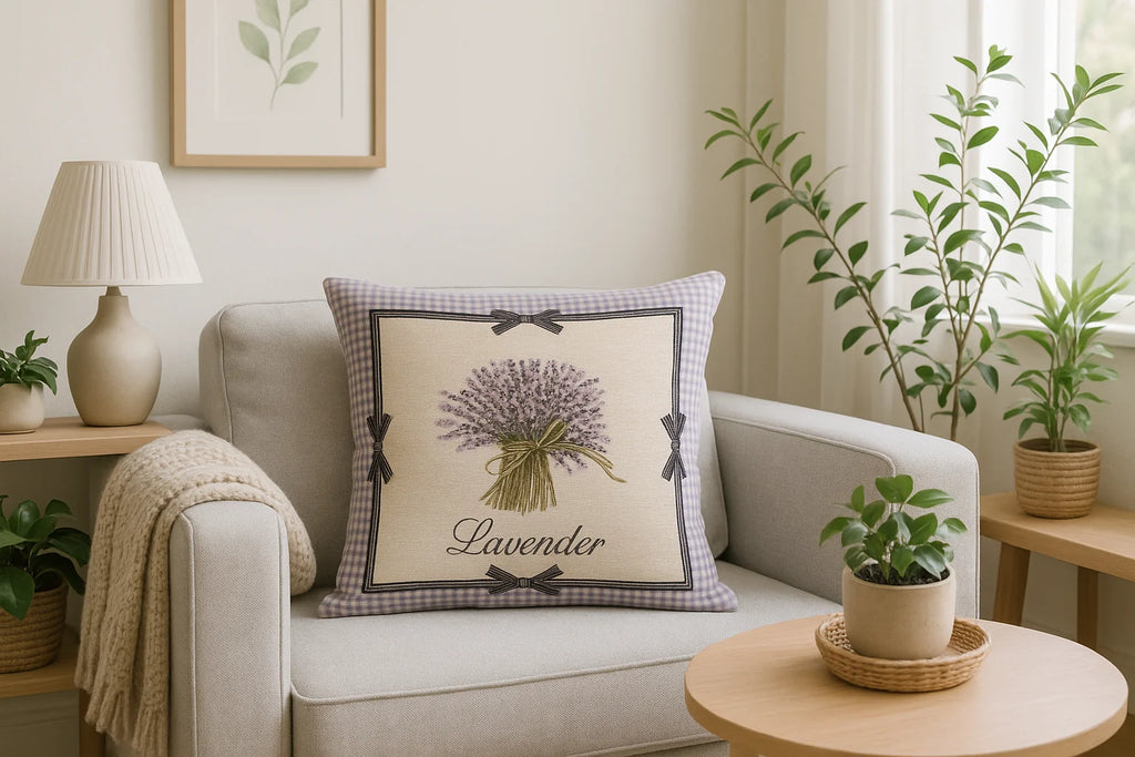 Cuscino d'arredo Lavanda jacquards