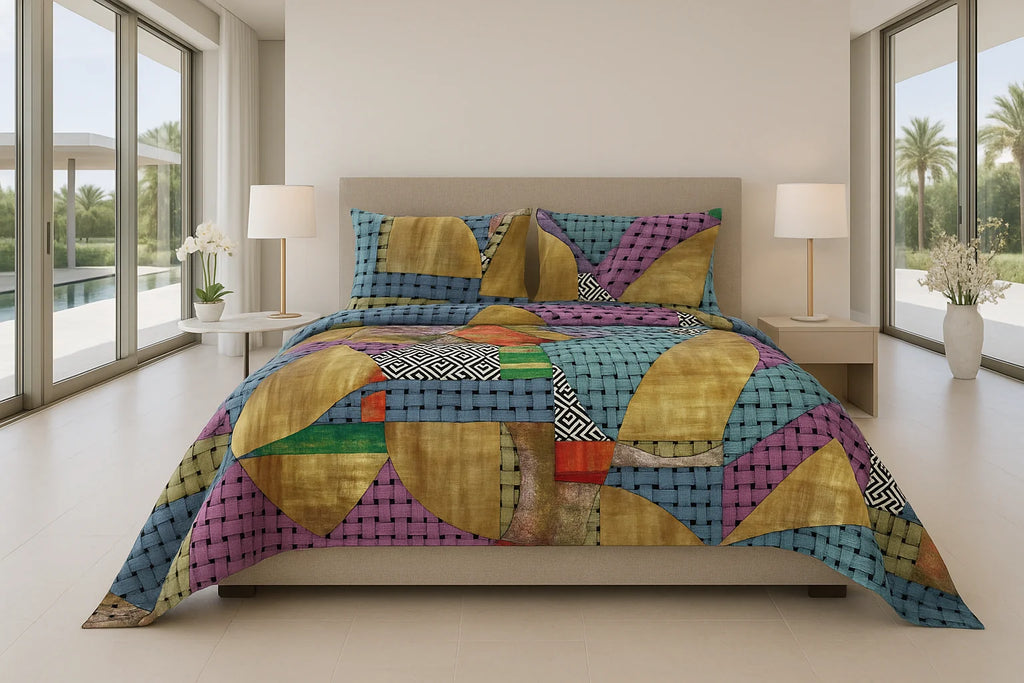 Completo Letto/Copripiumino/Copriletto in Cotone GLUE