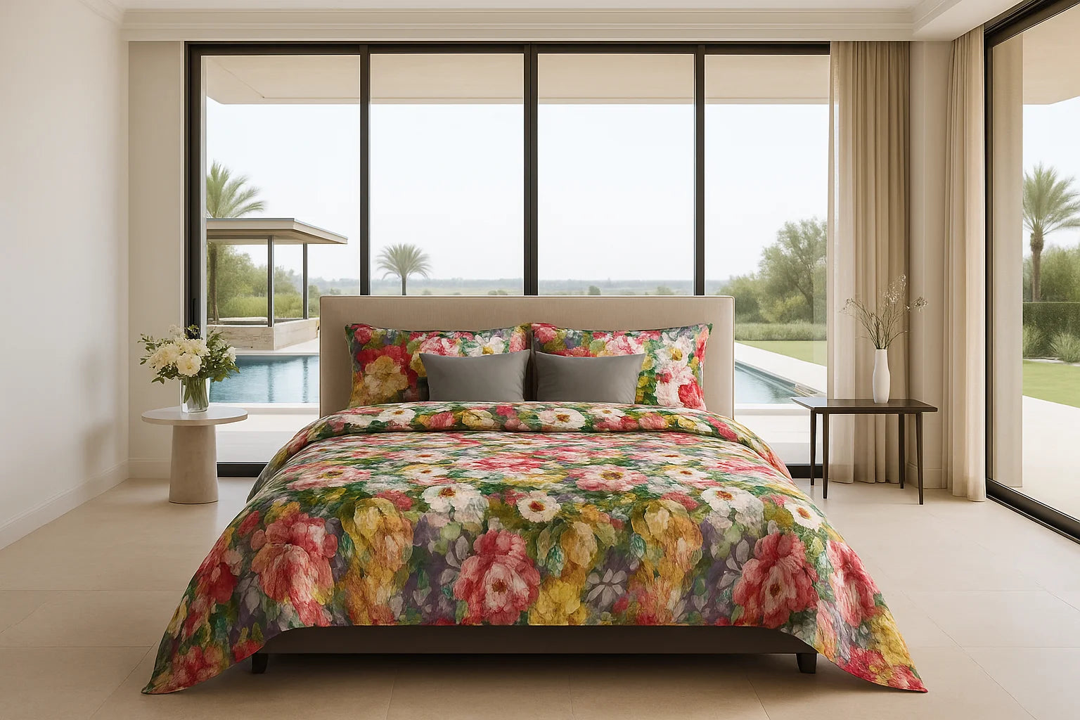 Completo Letto/Copripiumino in Cotone PETAL