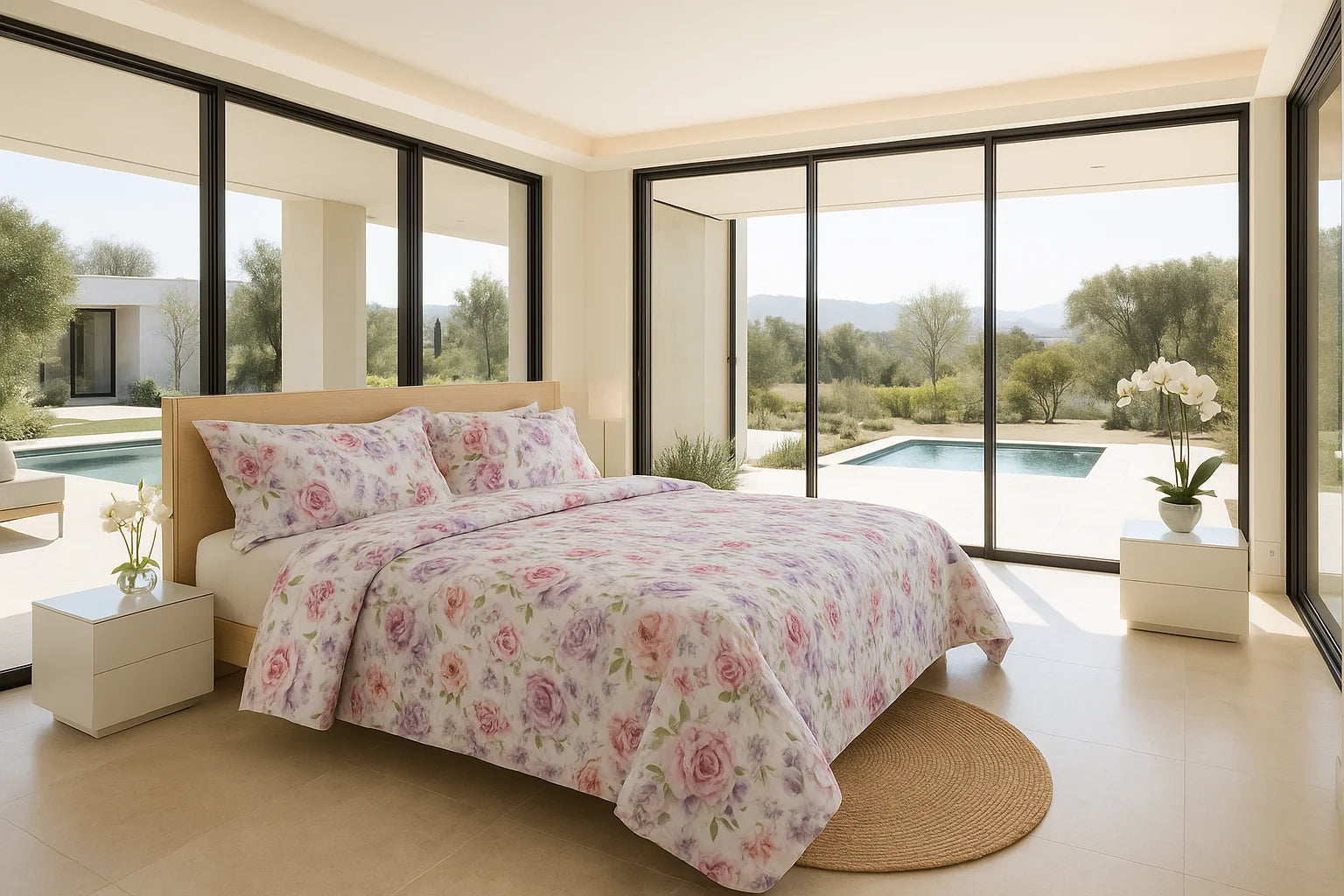 Completo Letto/Copripiumino in Cotone AURY