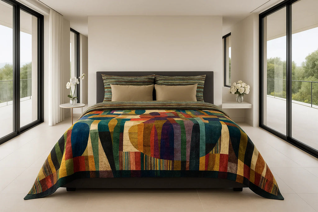 Completo Letto/Copripiumino in Cotone ABSTRA