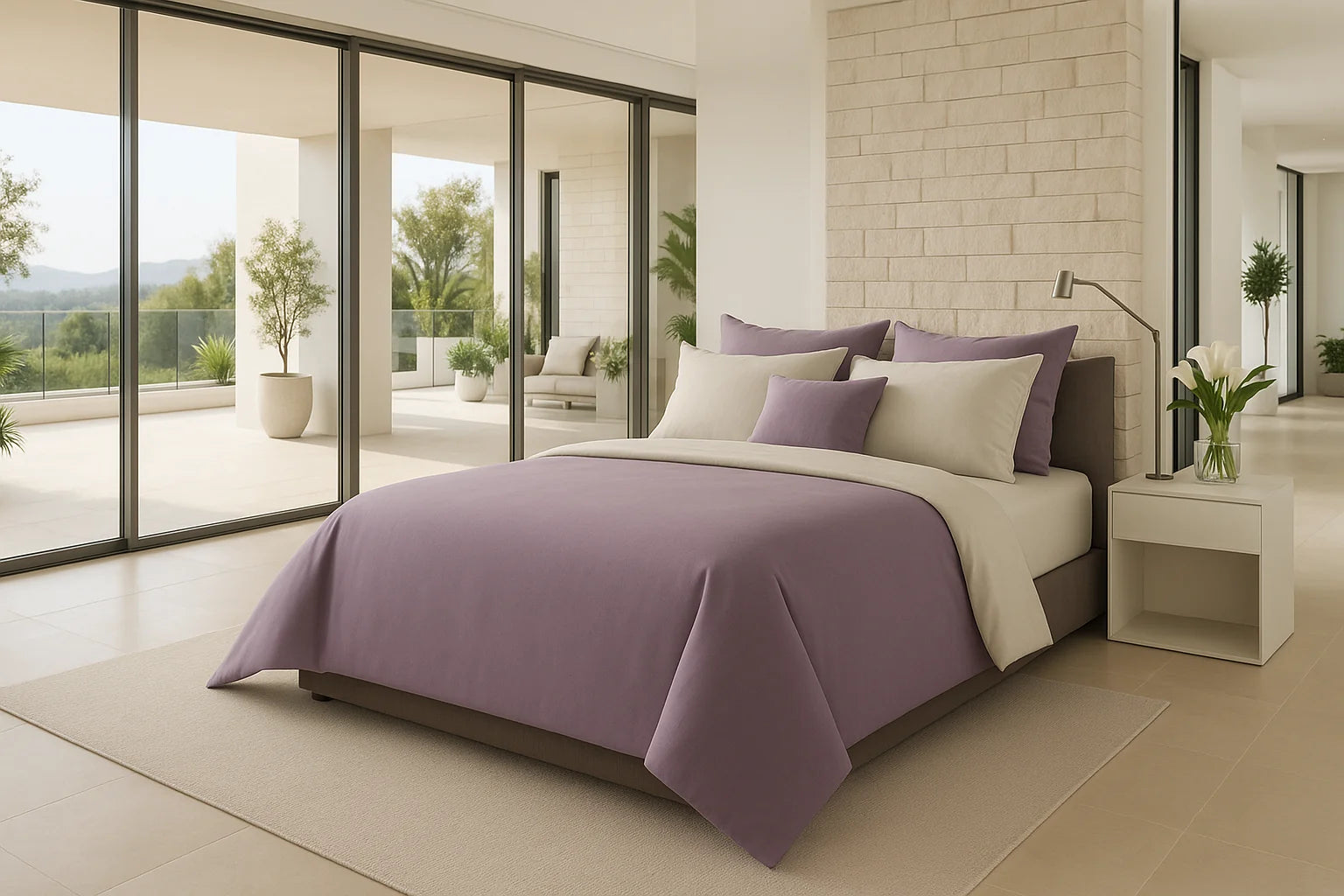 Completo Parure Copripiumino in Cotone SUGAR