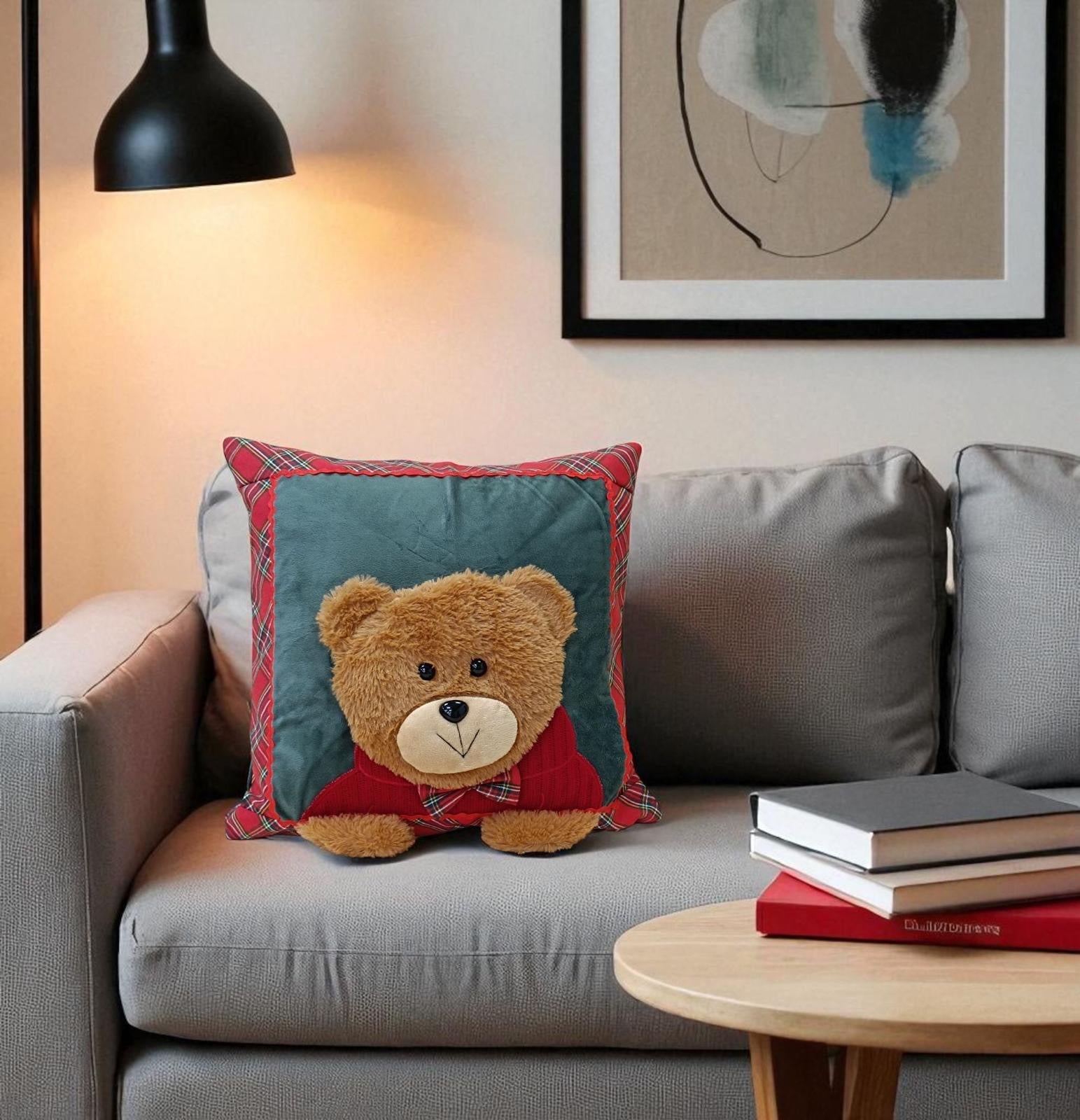 Cuscino di Natale Teddy Green