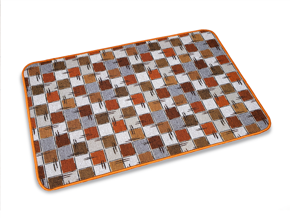 Passatoia Quadratto jacquard Gommato