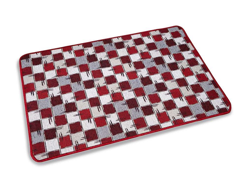 Passatoia Quadratto jacquard Gommato