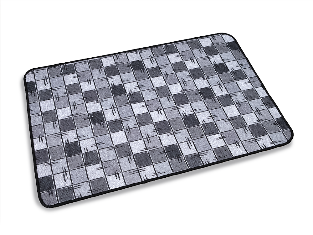 Passatoia Quadratto jacquard Gommato