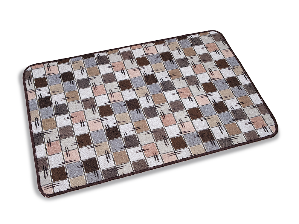 Passatoia Quadratto jacquard Gommato