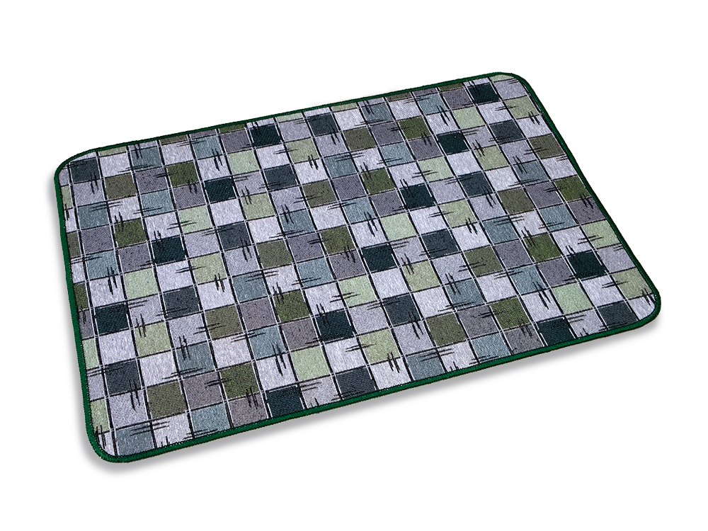 Passatoia Quadratto jacquard Gommato