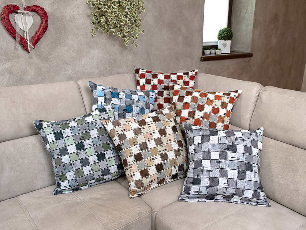 Cuscino d'arredo Quadretto jacquards