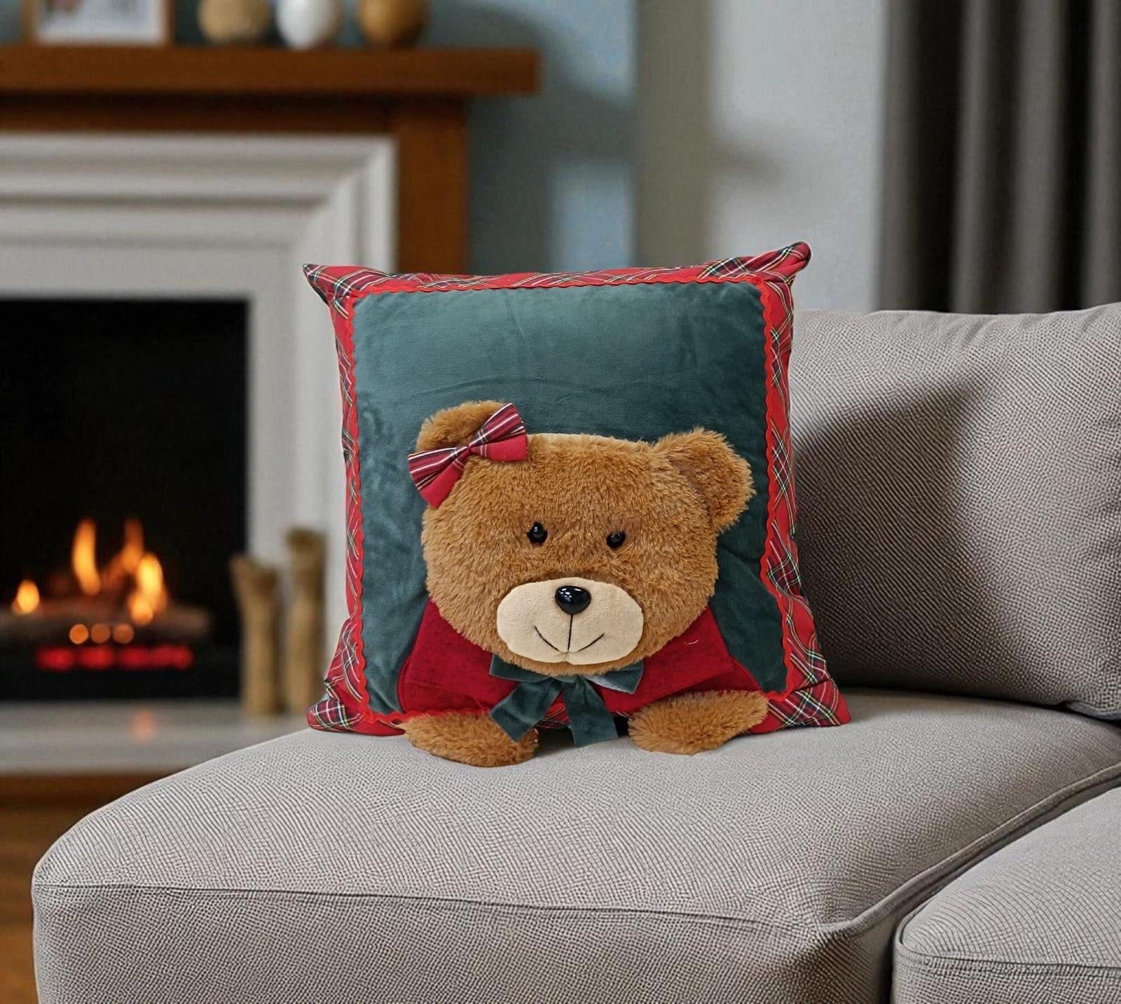 Cuscino di Natale Teddy Green