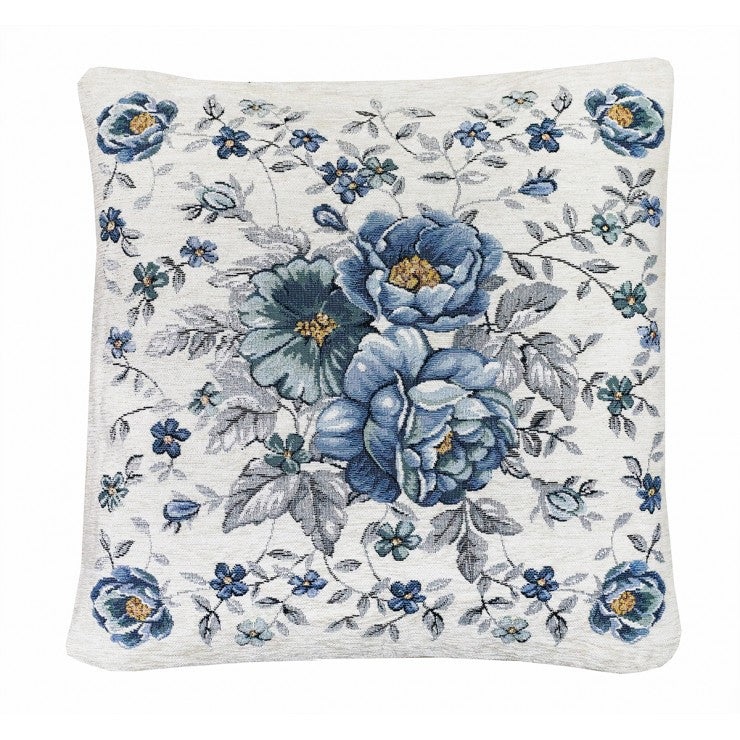 Cuscino d'arredo Cuore fiorato-rose  jacquards