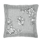 Cuscino d'arredo Rose su sfondo Boquet jacquards