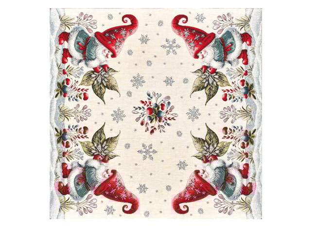 Centrotavola Natalizio 90×90 in Ciniglia – Arredo Tavola