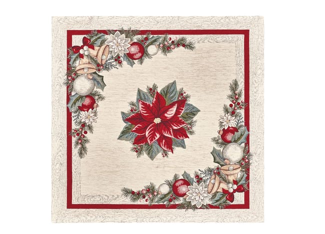 Centrotavola Natalizio 90×90 in Ciniglia – Arredo Tavolo Kristel