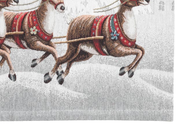 Centrotavola Natalizio 90×90 in Ciniglia – Arredo Tavolo Carrozza